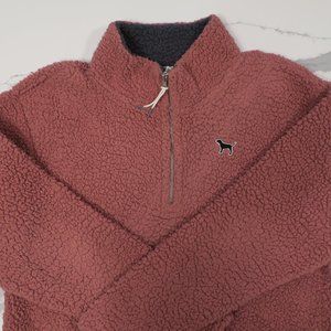 PINK Victoria's Secret Rose Sherpa Pullover Medium